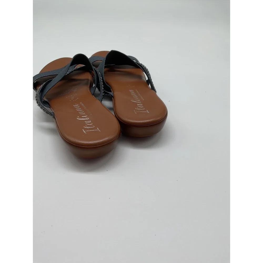 Italiana Denim Thong Sandals Beaded Detail Casual‎ Summer Slides Size 9M - Picture 5 of 10